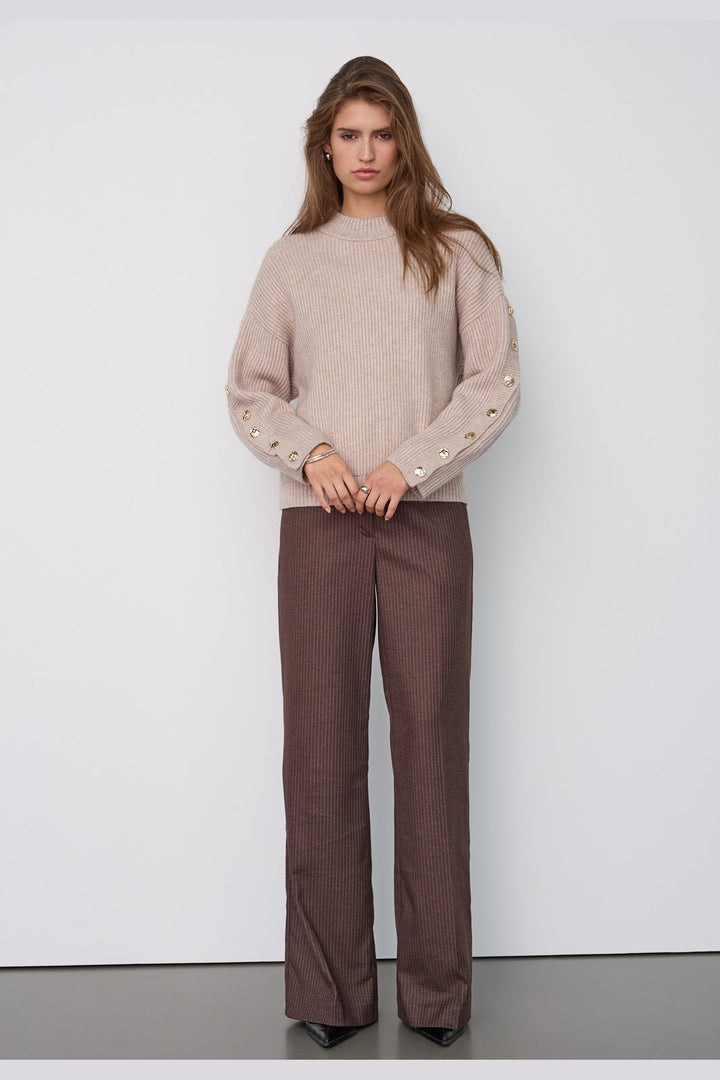Co´Couture - Rowcc Button Sleeve Knit 500544 - 10006 - Bone