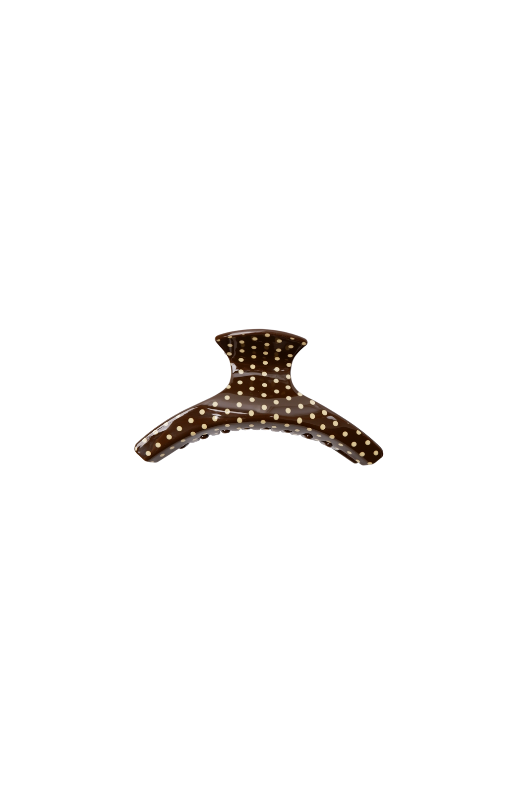 Black Colour - Bcmaze Hair Claw 6077 - Brown Dot