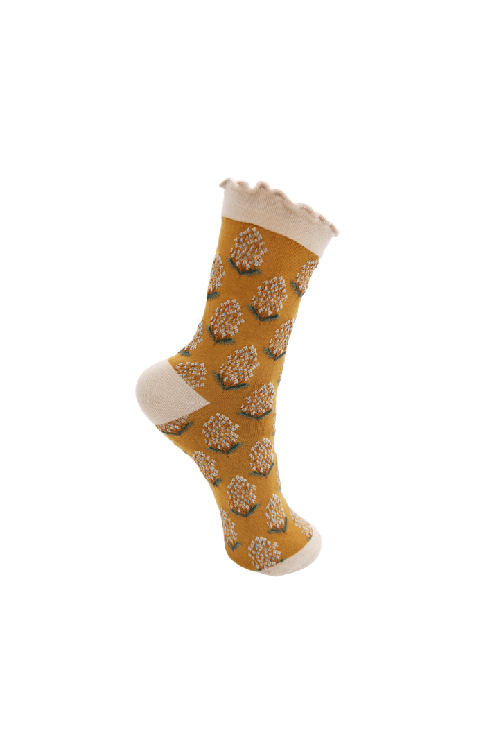 Black Colour - Bcella Sock 8569 - Mustard