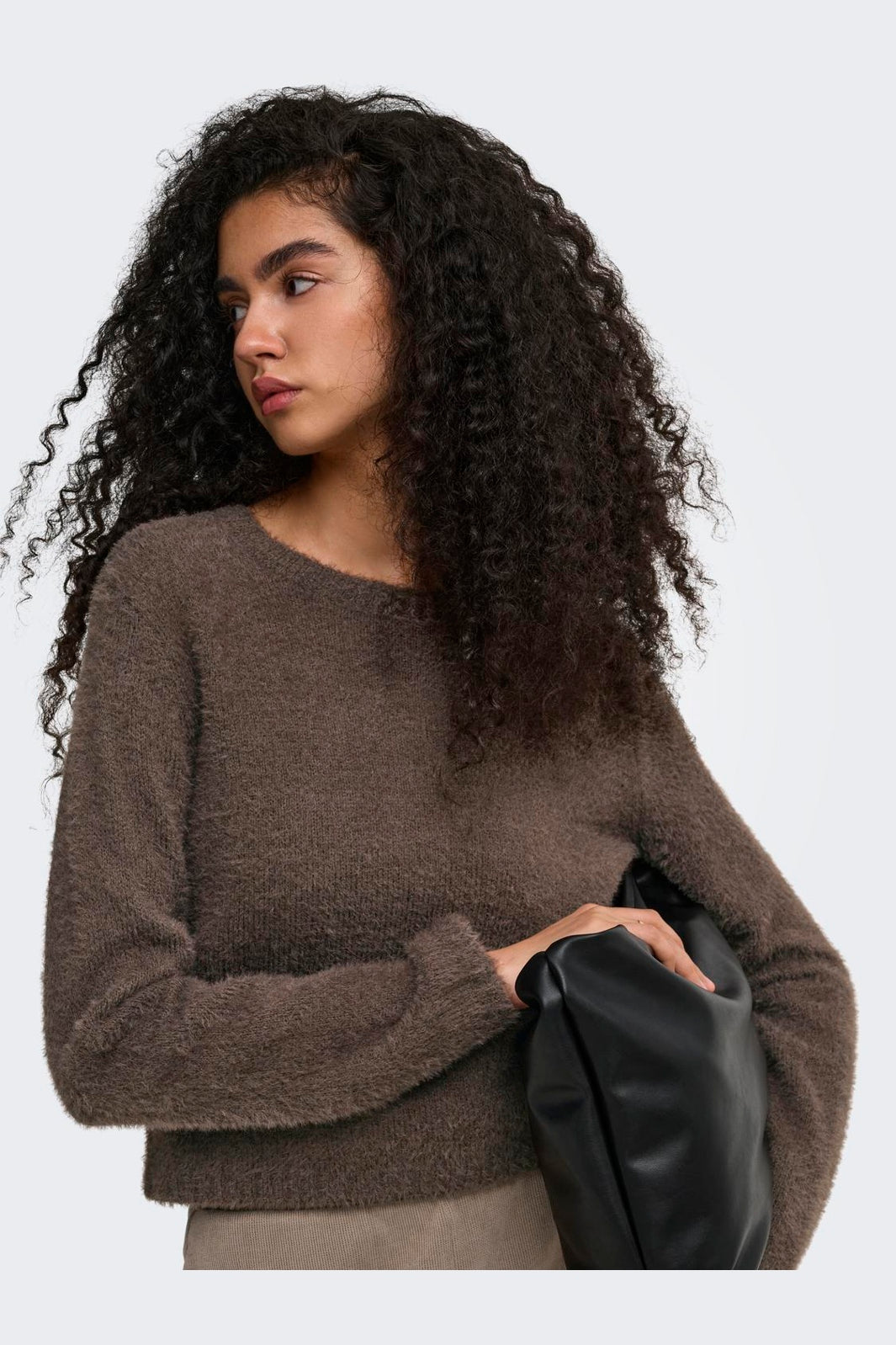 Only - Onlkerry Piumo Ls O-Neck Cc Knt - 5028695 Bracken