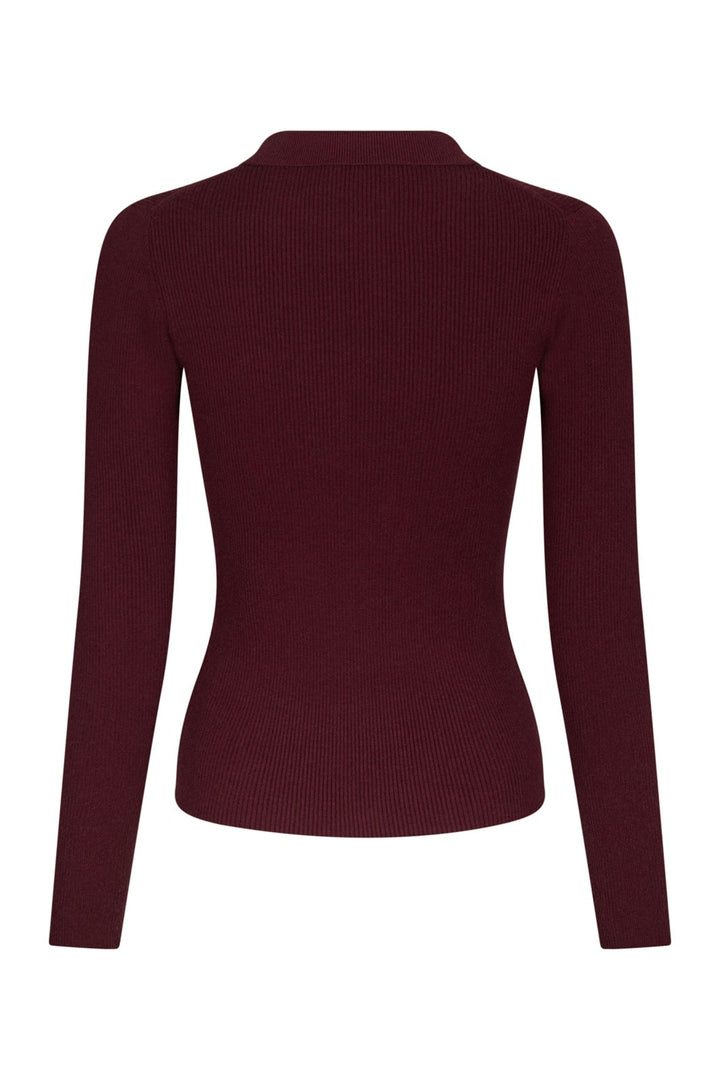 Neo Noir - Panama Knit Blouse 164017 - 682 - Wine
