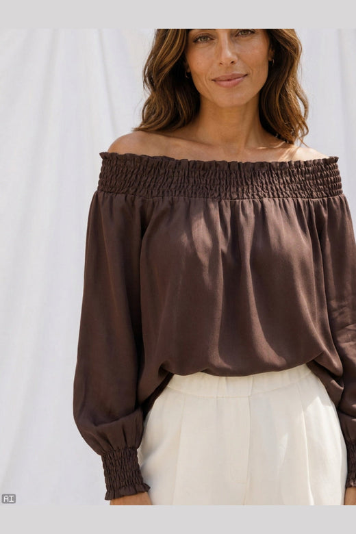 Marta Du Chateau - Mdcverona Blouse 8943P - Coffee