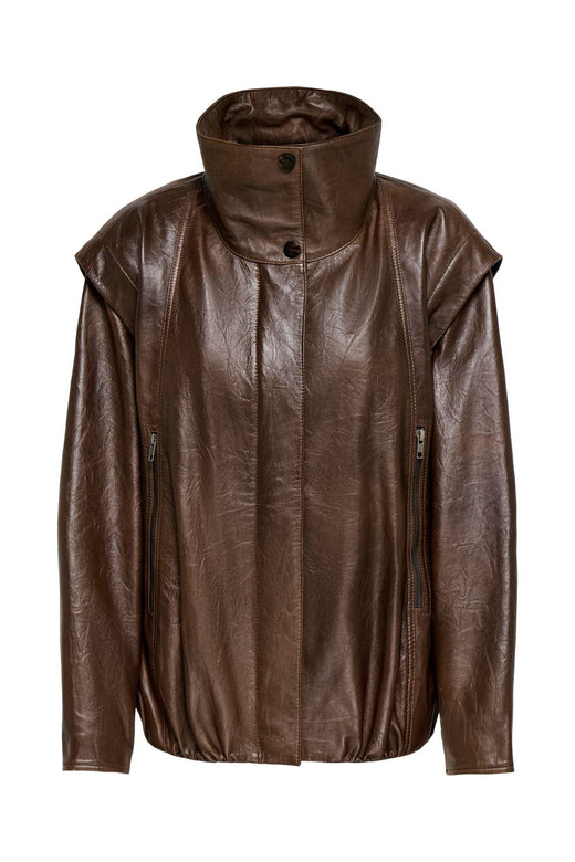 Only - Onlmolly Real Leather Jacket - 5275666 Toffee Washed