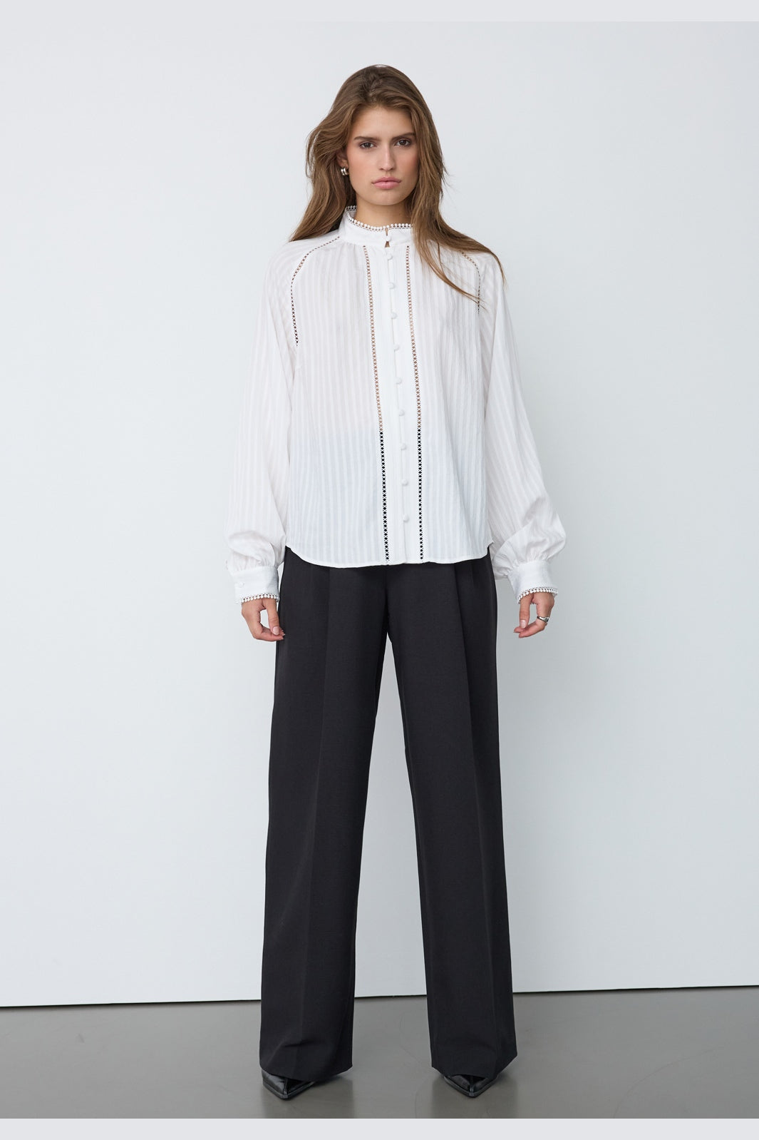 Co´Couture - Sennecc Lace Shirt 500551 - 10001 - White