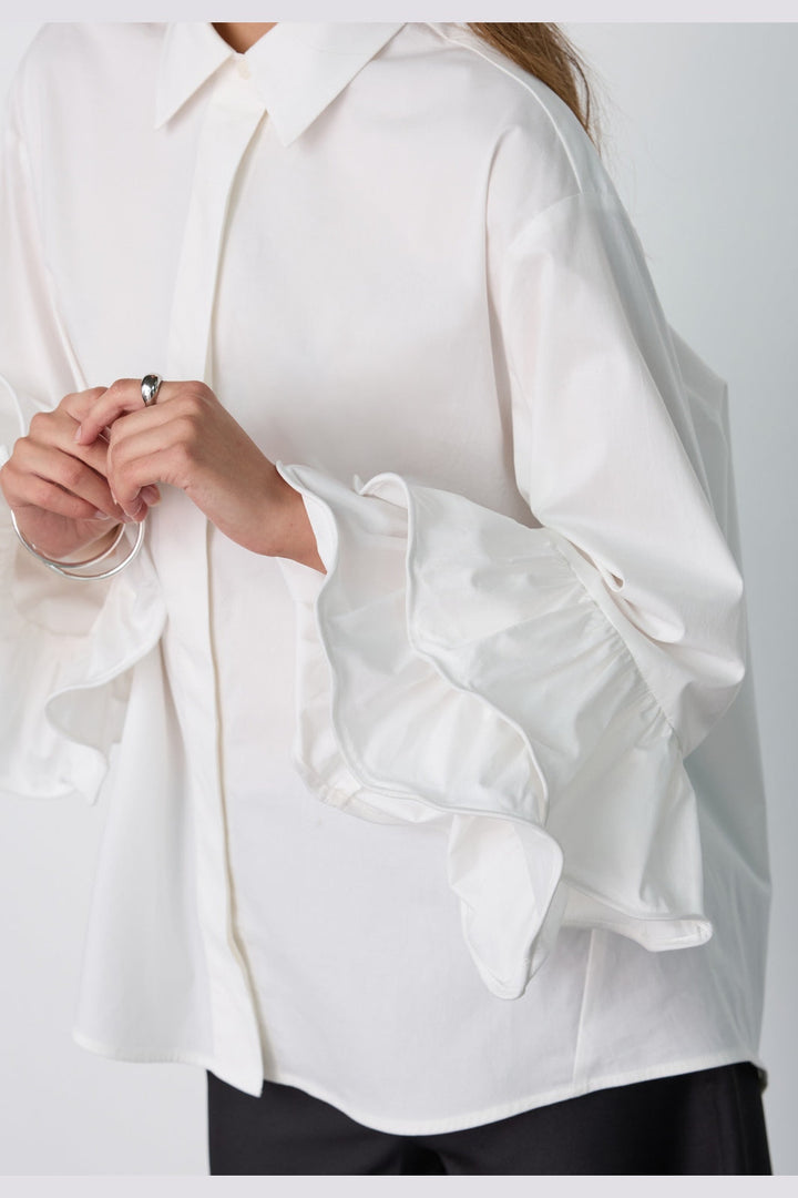 Co´Couture - Halencc Flare Shirt 500609 - 10001 - White
