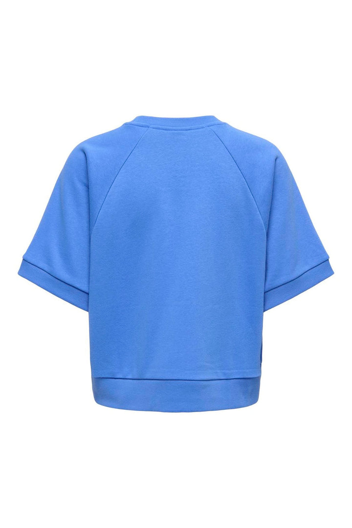 Only - Onlsina S/S O-Neck Terry Emb Swt - 5028261 Ultramarine Girl Club