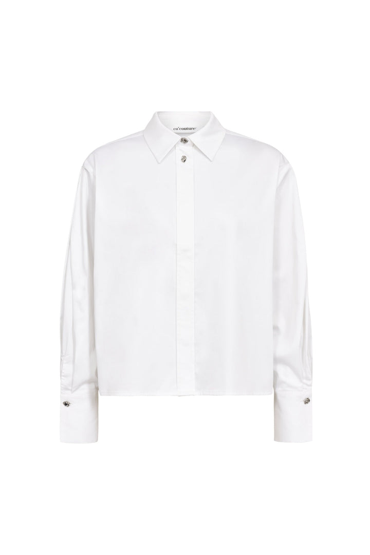 Co´Couture - Daliacc Sleeve Pleat Shirt 500539 - 10001 - White