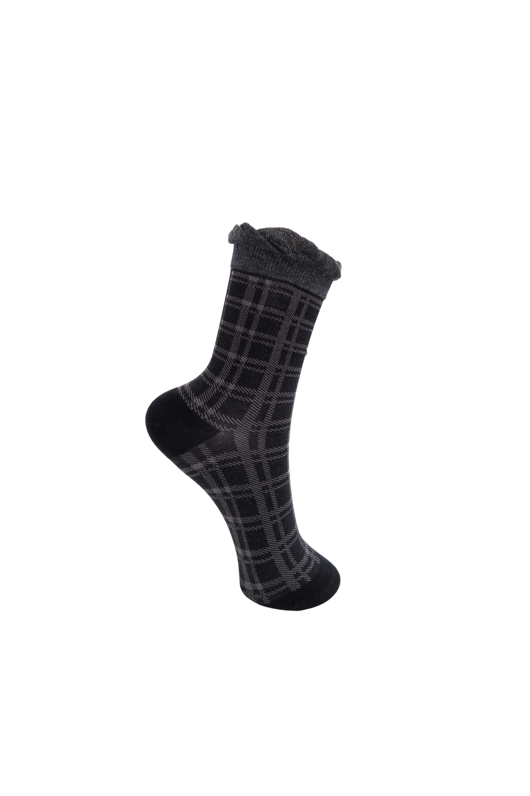 Black Colour - Bccheckie Sock 8562 - Black
