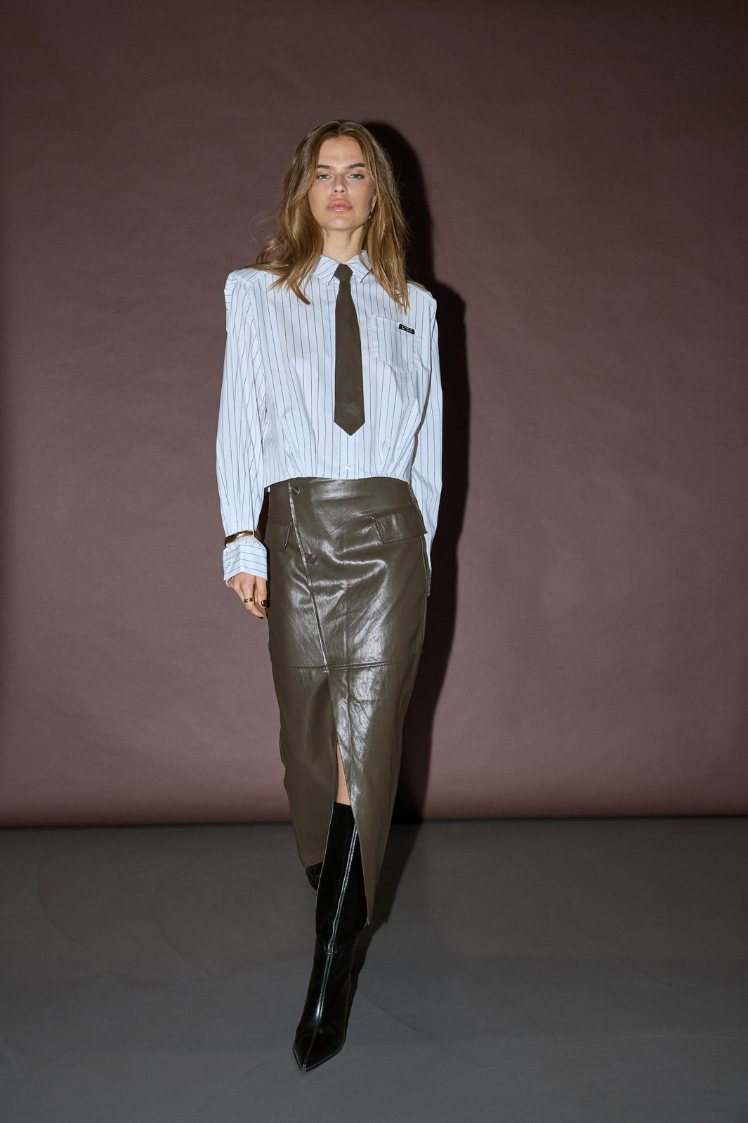 Co´Couture - Gittcc Asym Floor Skirt 500477 - 20003 - Dark Brown