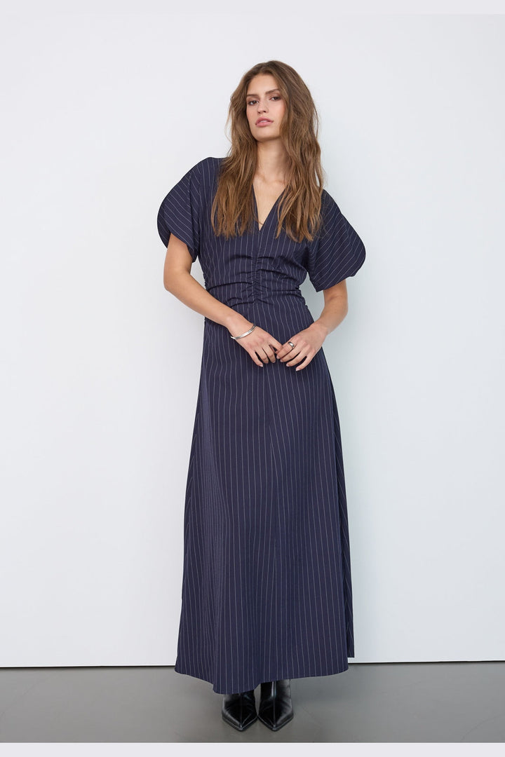 Co´Couture - Licacc Pin Gathering Dress 500501 - 40007 - Navy