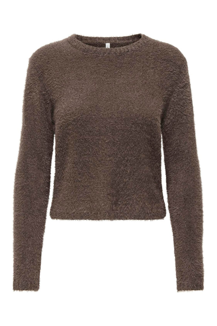 Only - Onlkerry Piumo Ls O-Neck Cc Knt - 5028695 Bracken