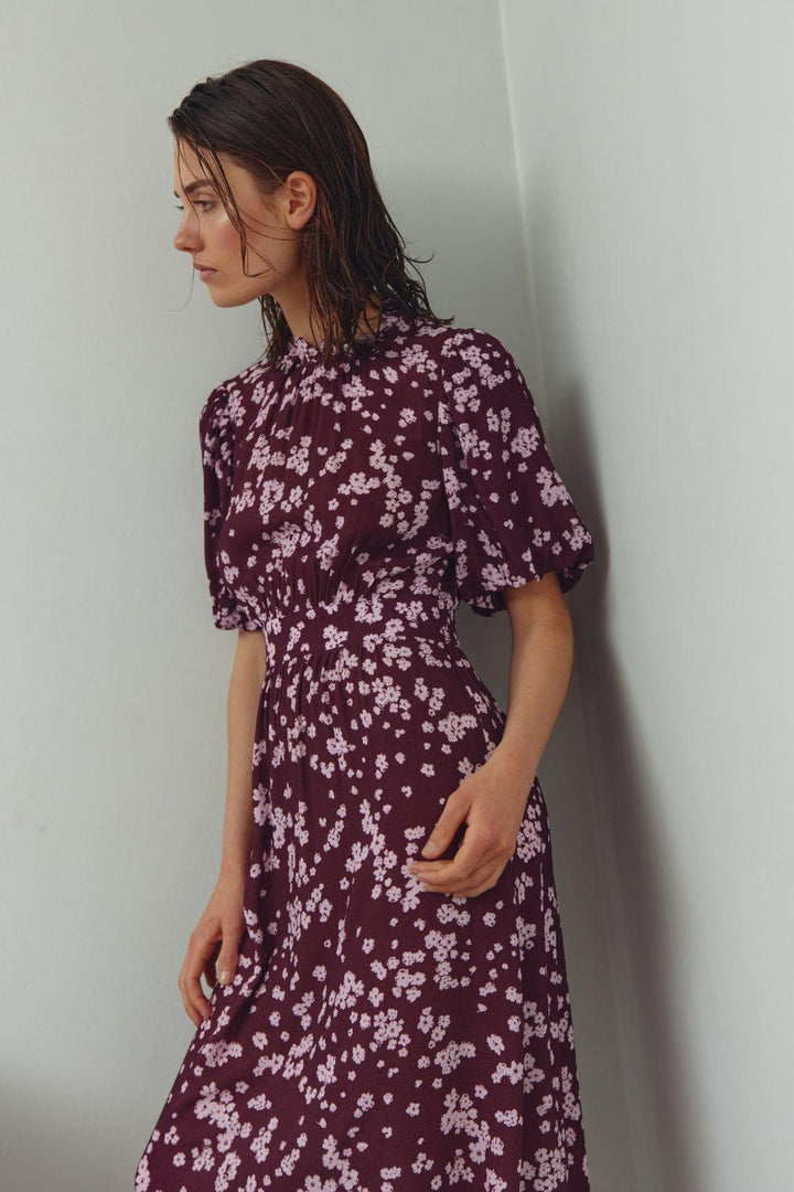 Noella - N-Ruth Dress 15900001 - 1472 - Dwyn Burgundy Print