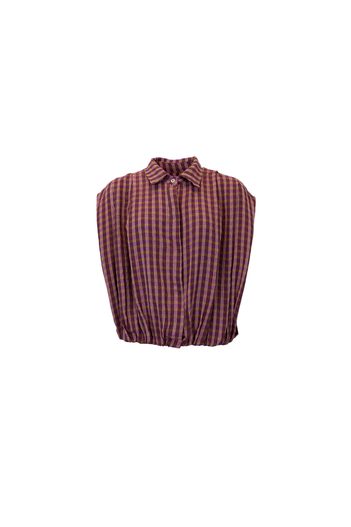Black Colour - Bcmalle Bomber Blouse 41318 - Violet Check