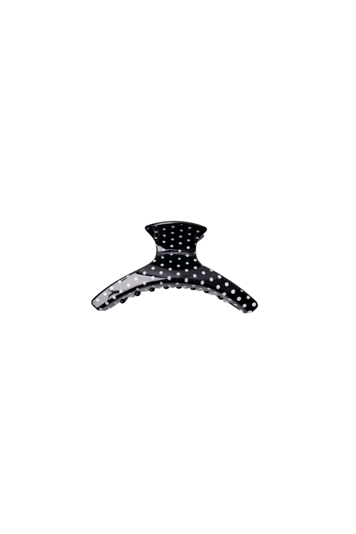 Black Colour - Bcmaze Hair Claw 6077 - Black Dot