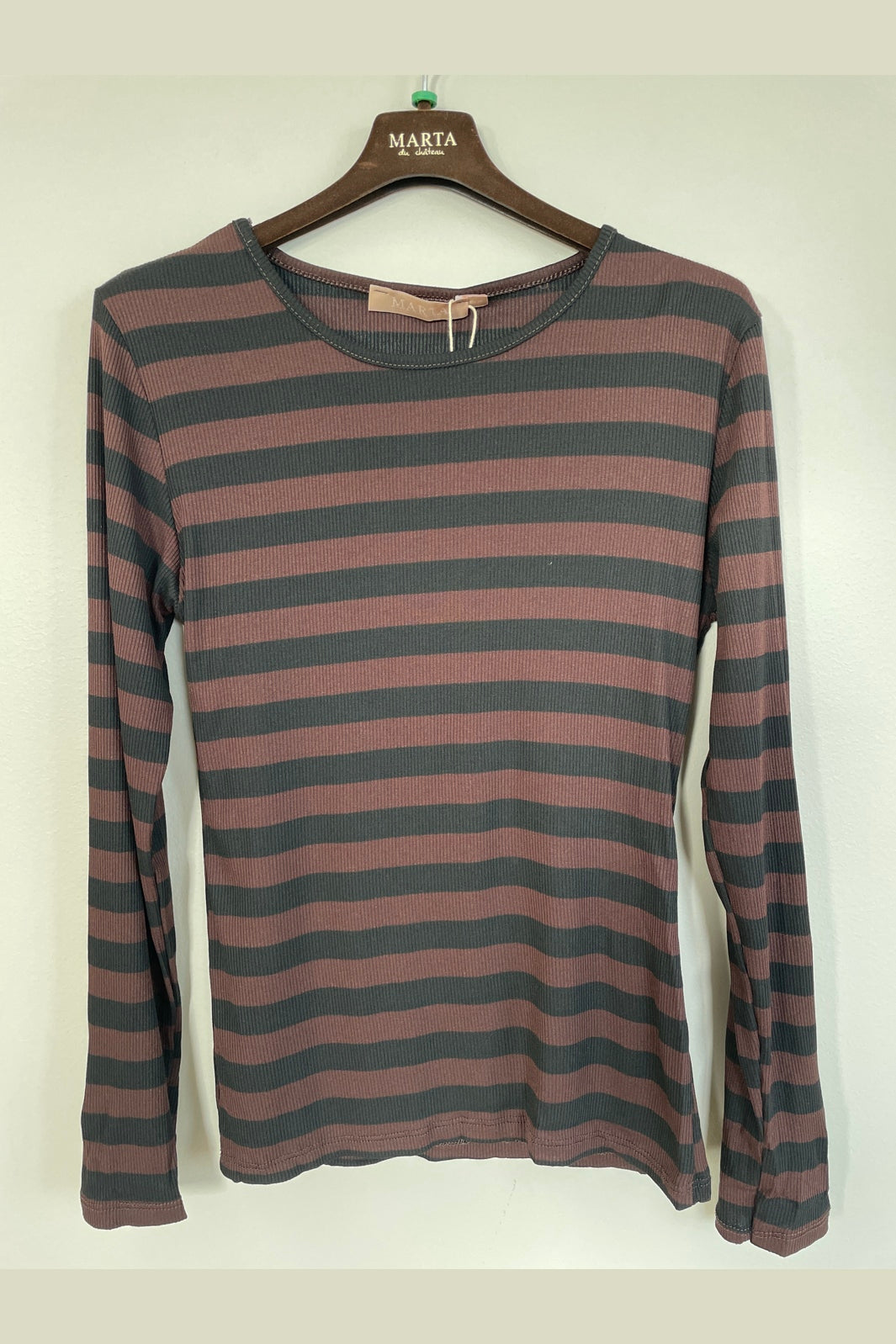 Marta Du Chateau - Mdcbegonia Ls Tee 7702 - Black/Moro