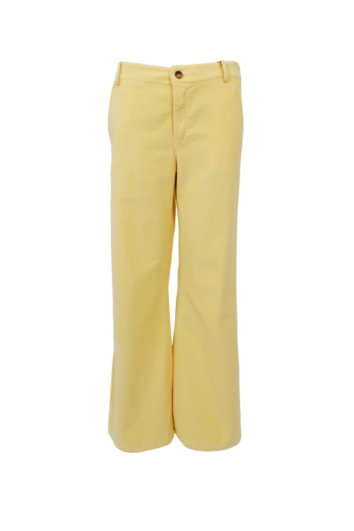Black Colour - Bccora Corduroy Box Pant 40676 - Lt. Yellow