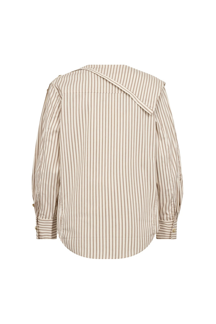 Co´Couture - Dalmacc Asym Button Blouse 500565 - 20016 - Bison