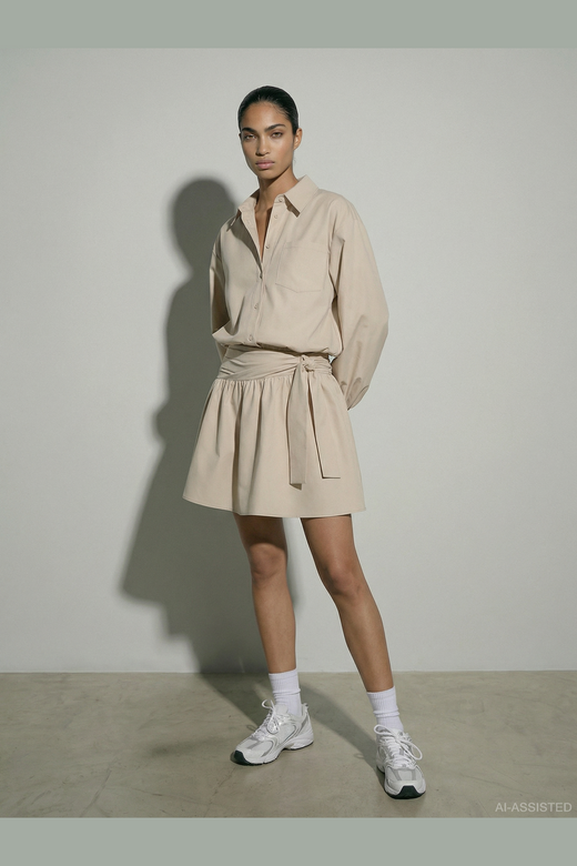 Hypedrop - Hdkaren Wrap Short Skirt 32000846 - 5189343 - White Swan