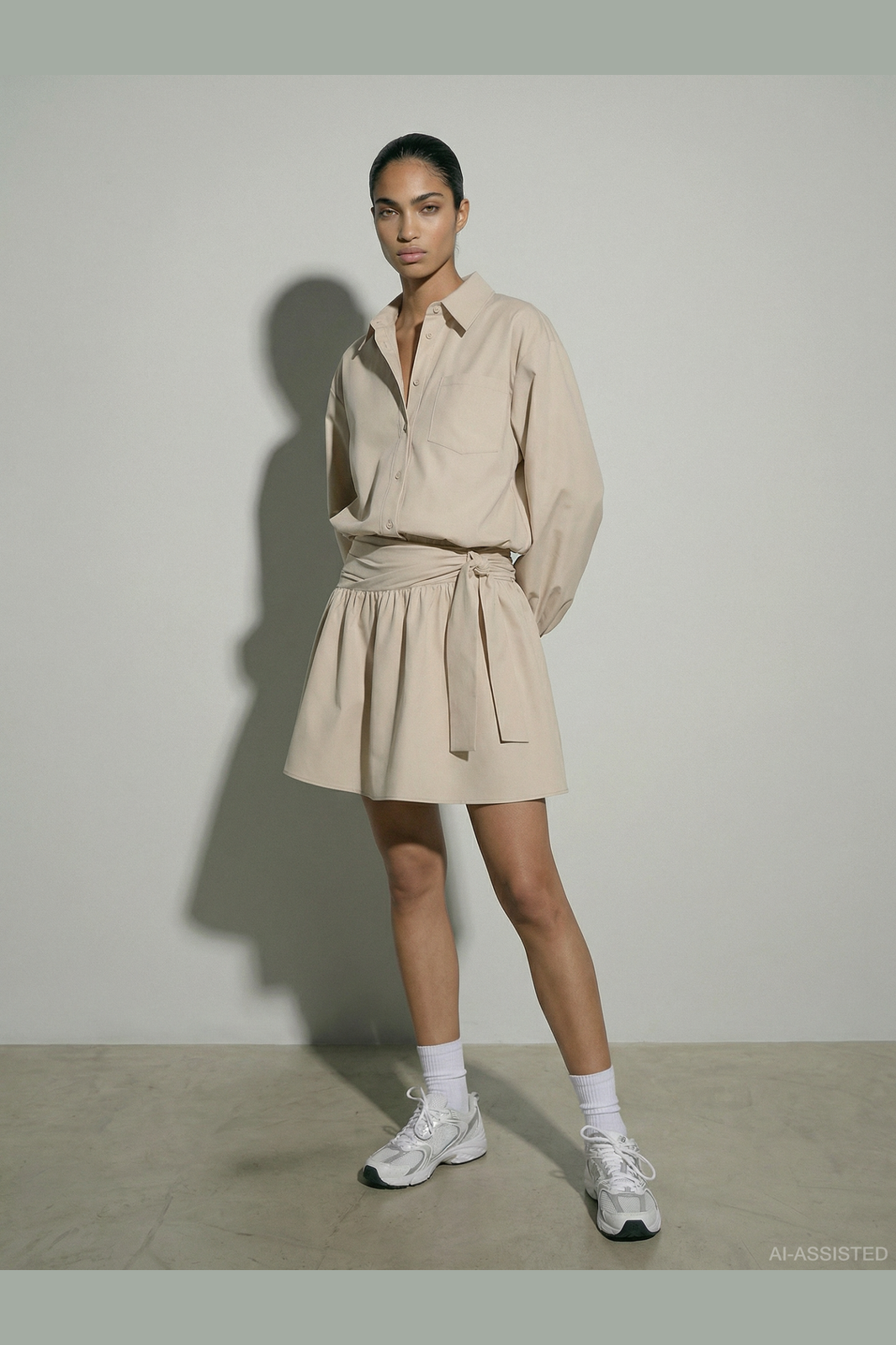 Hypedrop - Hdkaren Wrap Short Skirt 32000846 - 5189343 - White Swan