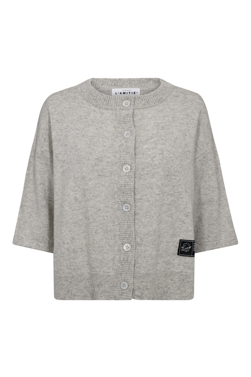 Haute L'Amitié - Cash Ss Cardigan HL10220 - Pearl Melange