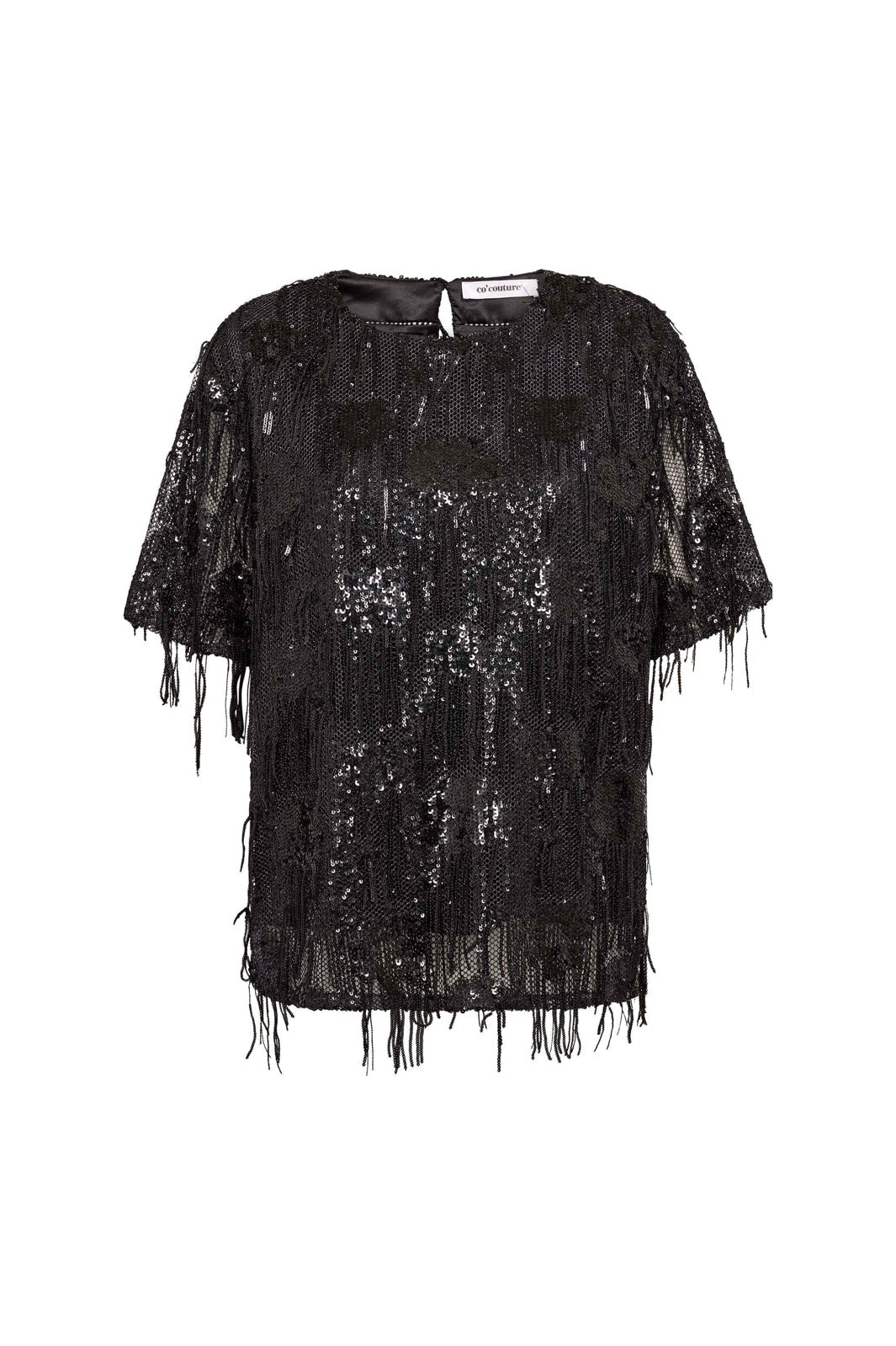 Co´Couture - Tyracc Sequin Ss Blouse 500535 - 65001 - Black