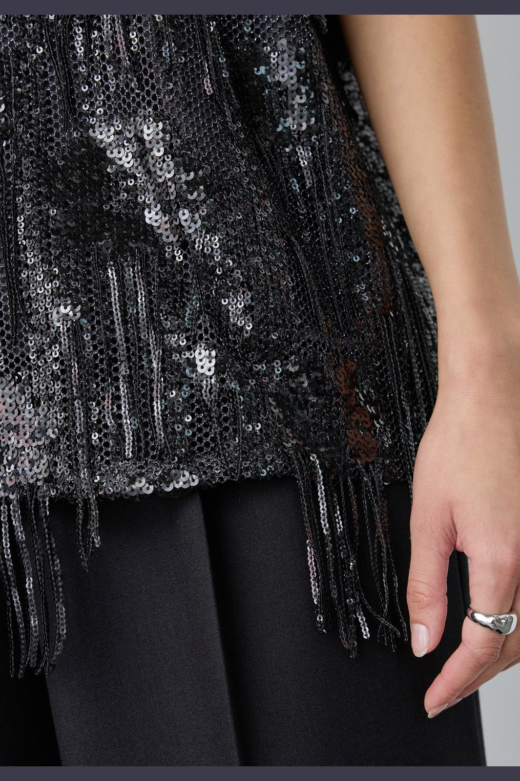 Co´Couture - Tyracc Sequin Ss Blouse 500535 - 65001 - Black