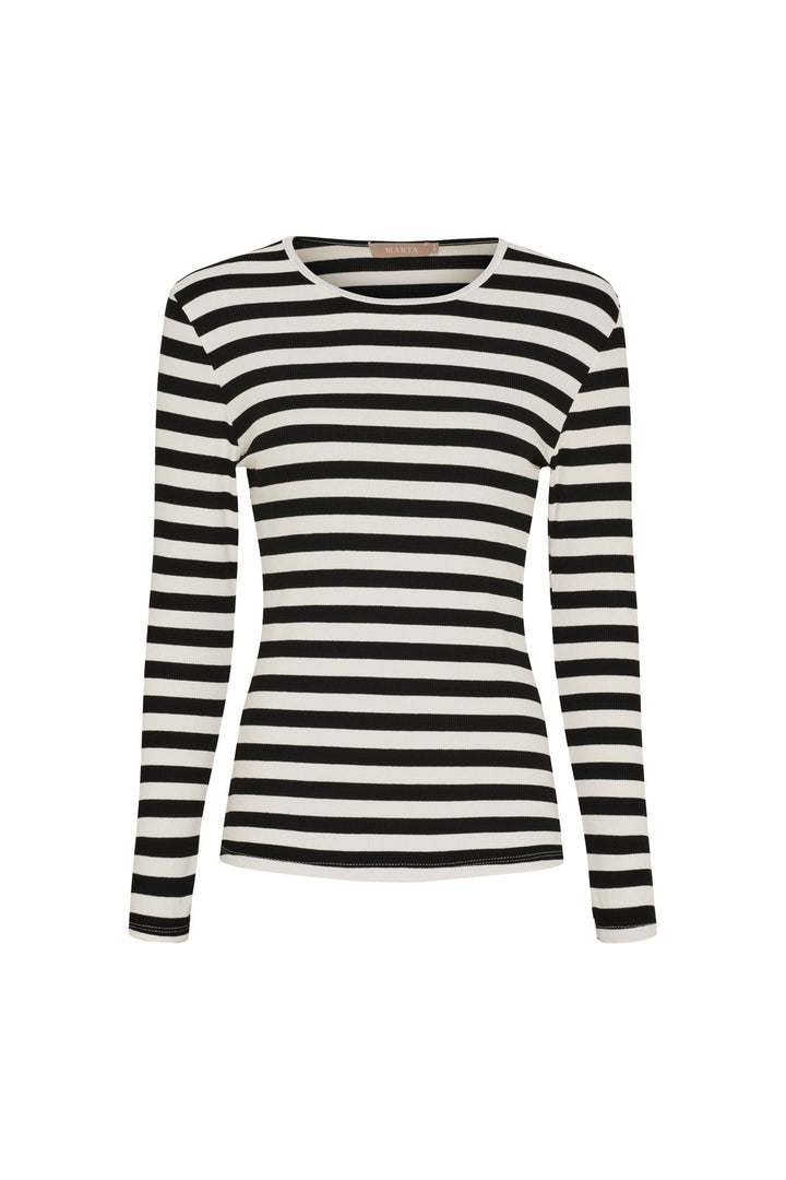 Marta Du Chateau - Mdcbegonia Ls Tee 7702 - Black