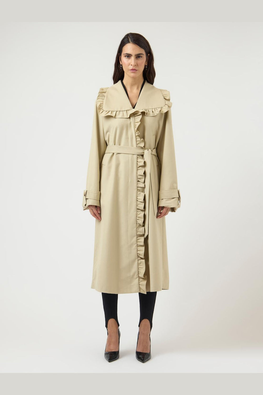 YAS - Yaselsana Ls Long Trenchcoat - 5104375 Travertine