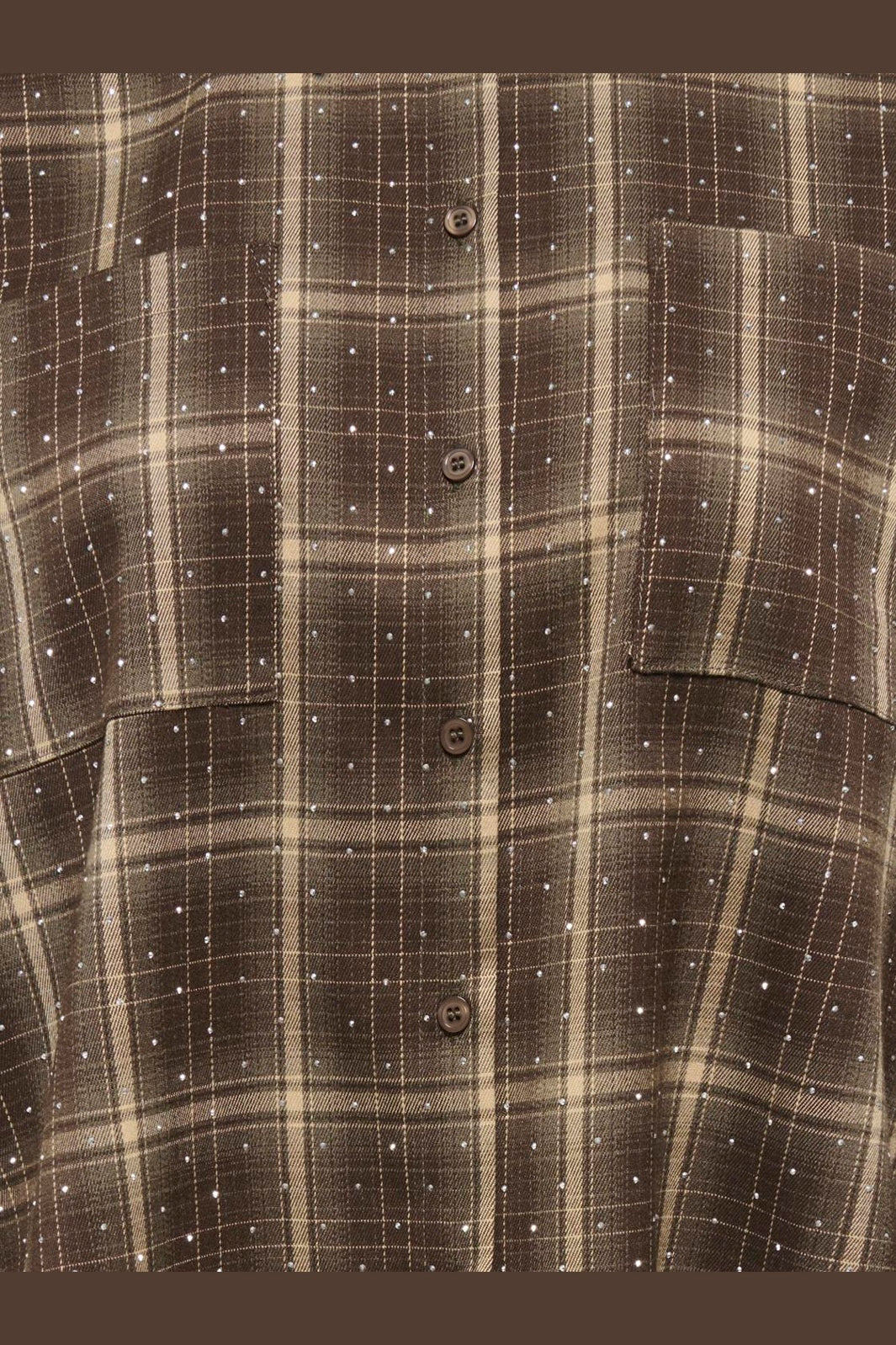 Only - Onlilston Ls Glitter Detail Shirt - 5116395 Black Coffee W. Embellishment