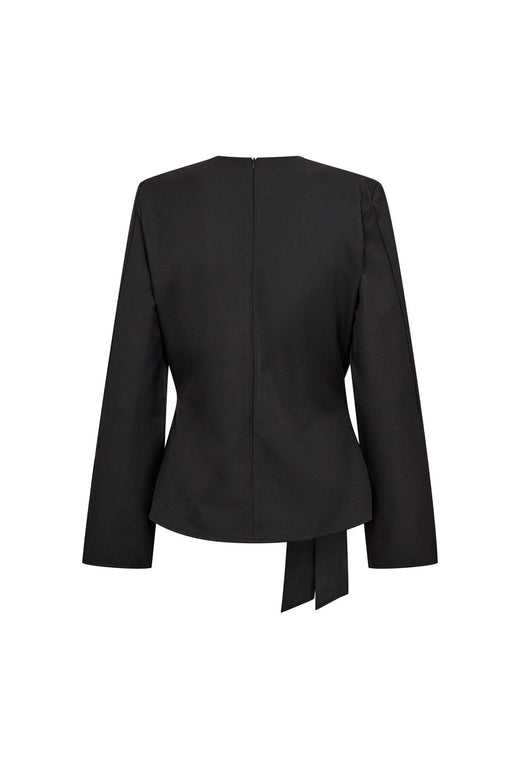 Co´Couture - Lunacc Pleat Tie Blouse 500514 - 65001 - Black