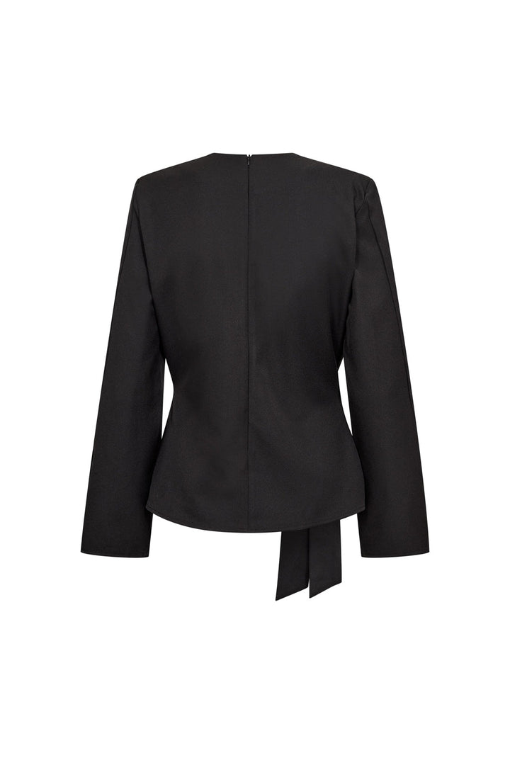 Co´Couture - Lunacc Pleat Tie Blouse 500514 - 65001 - Black