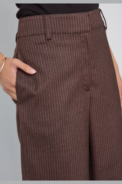 Co´Couture - Sinacc Pin Wide Pant 500493 - 20003 - Dark Brown