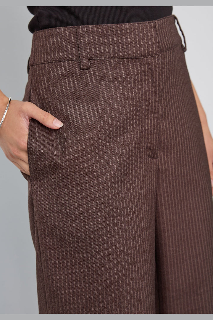 Co´Couture - Sinacc Pin Wide Pant 500493 - 20003 - Dark Brown