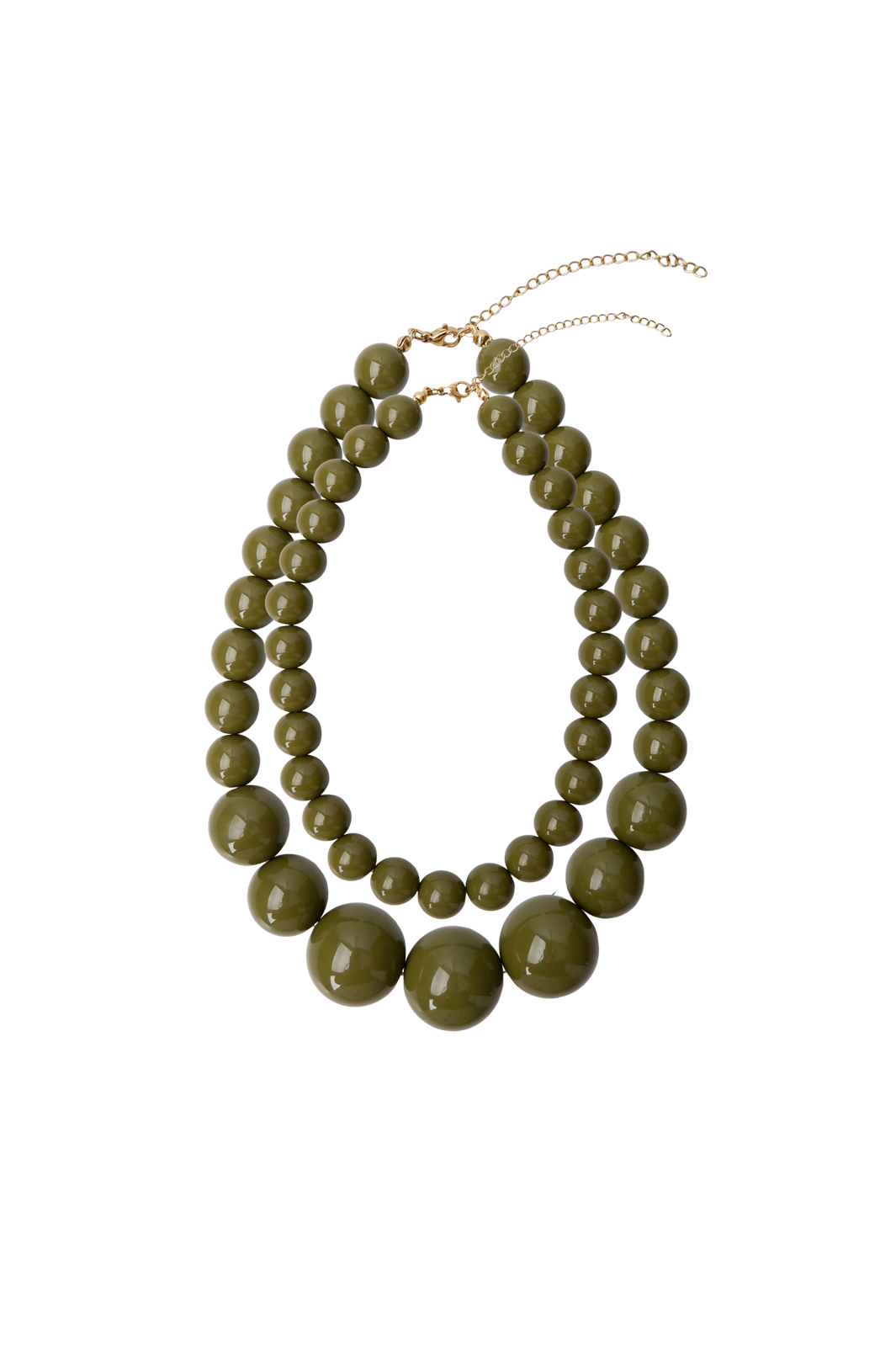 Black Colour - Bcholly Double Necklace 4562 - Army