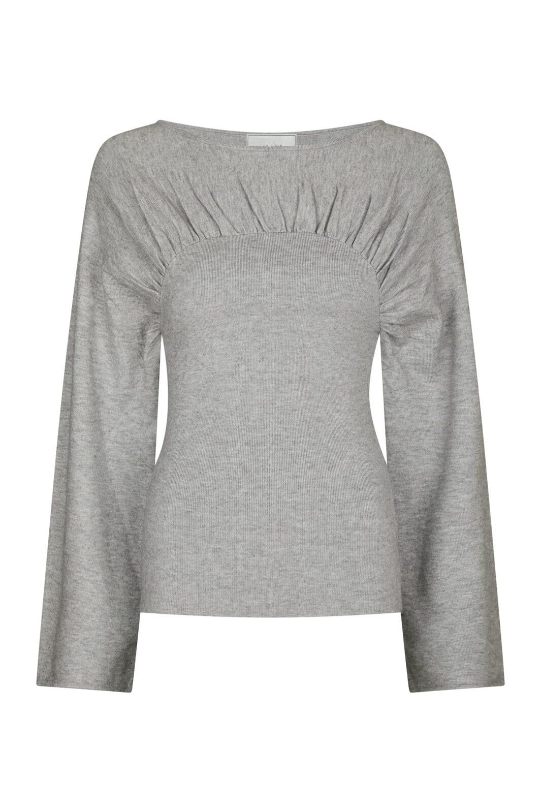 Neo Noir - Kaiba Knit Blouse 166875 - 103 - Light Grey Melange