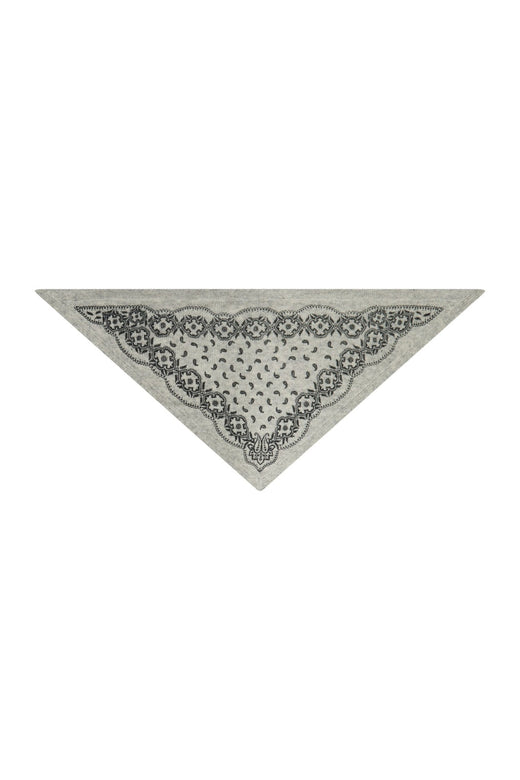 Neo Noir - Ariya Paisley Knit Scarf 171220 - 133 - Grey Melange