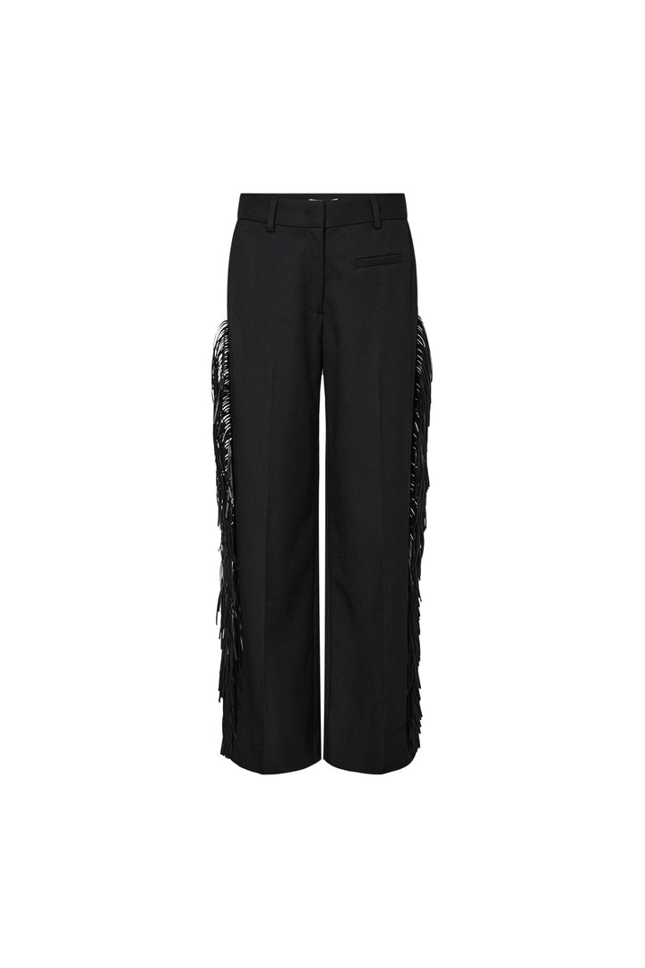 Haute L'Amitié - Premiere Fringe Plain Tall Pant HL10990 - Black