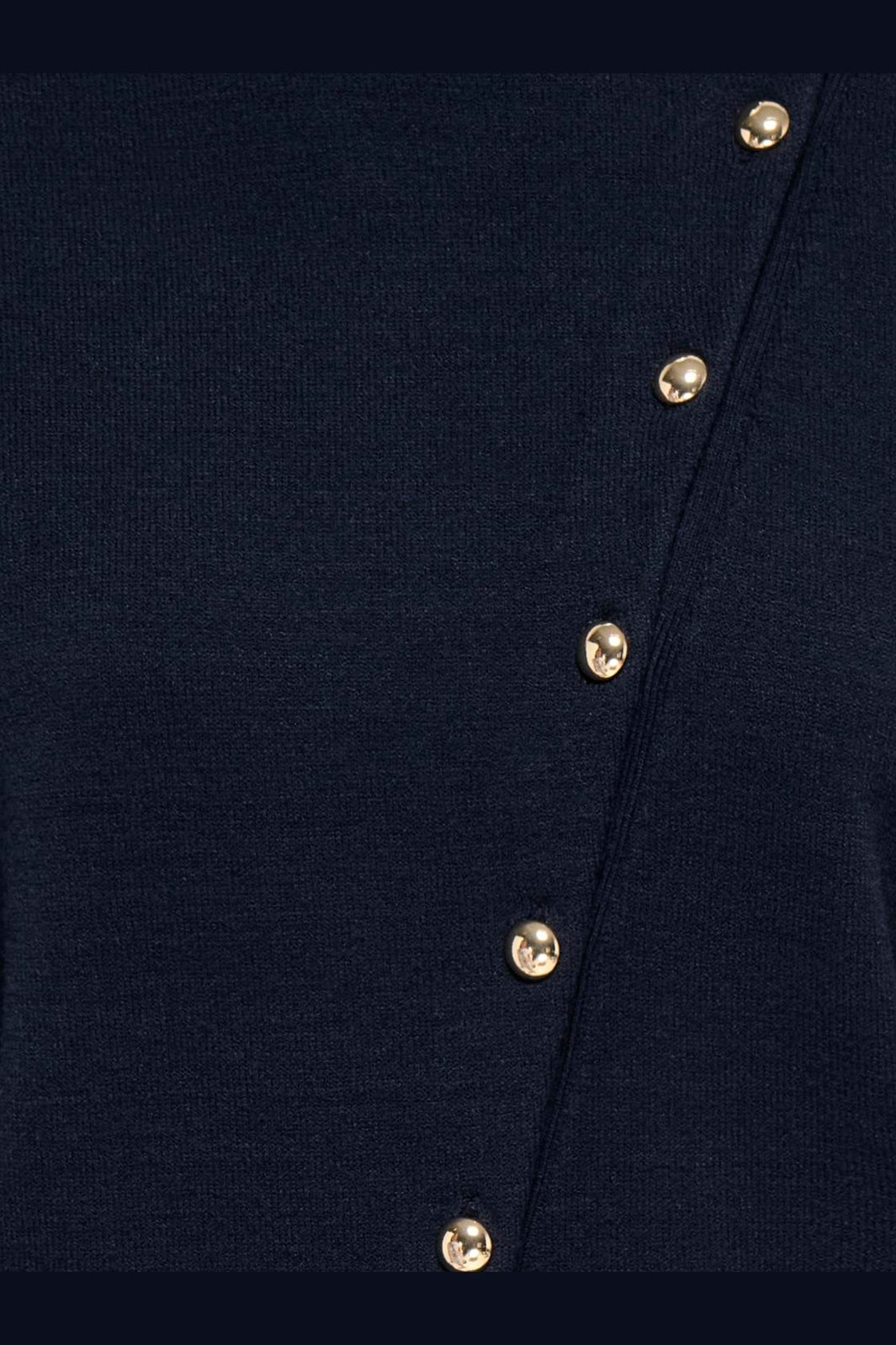 Only - Onlmio Ls Mockneck Utility Assym Knt - 5252816 Night Sky Gold Button