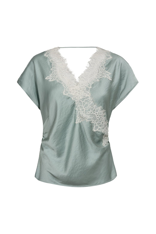 Co´Couture - 45167 Iduncc Lace Ss Blouse 503896 - 00022 - Mint