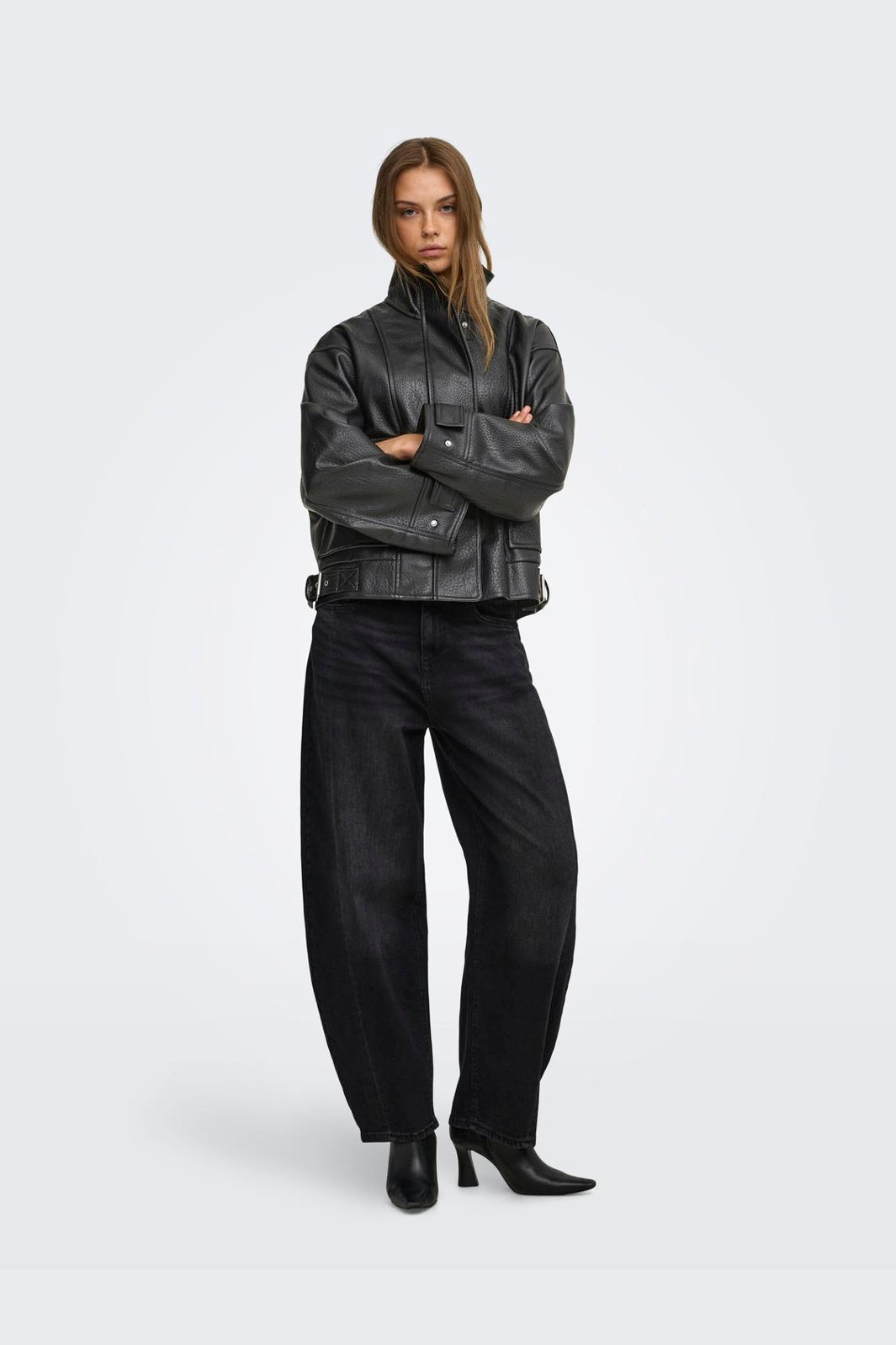 Only - Onlvani Ls Faux Leather Biker Jacket Pn - 5205108 Black