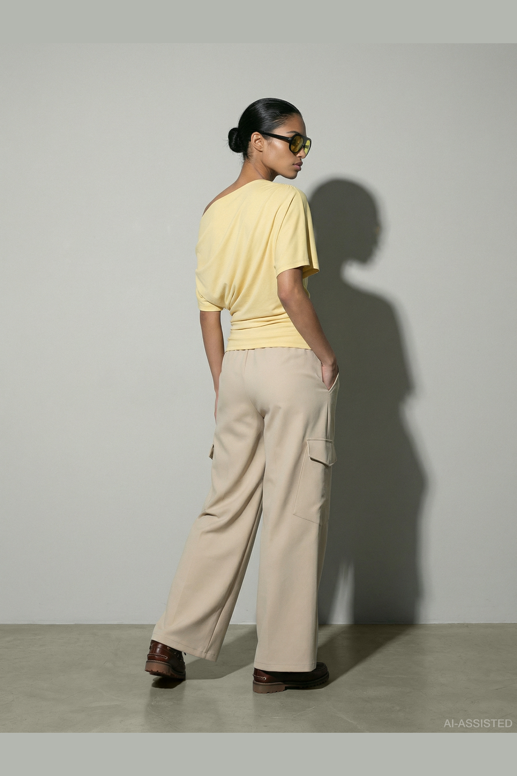 Hypedrop - Hdkamma Draped Off-Shoulder Top 32000845 - 5196118 - Anise Flower