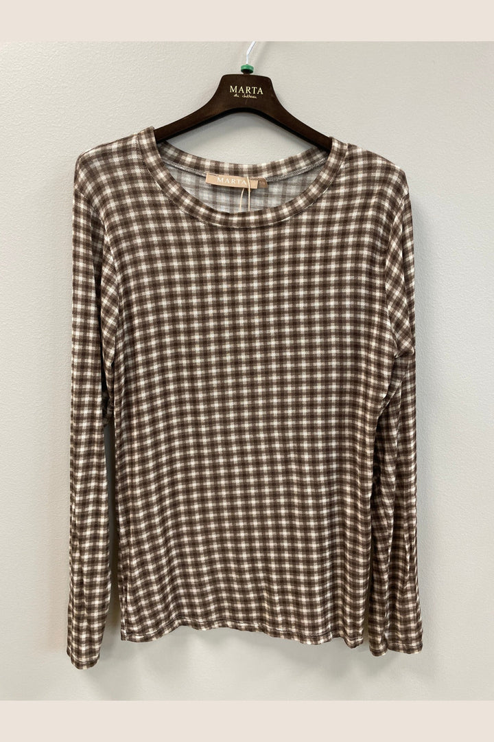 Marta Du Chateau - Mdcelissa Top 7914 - Brown Check