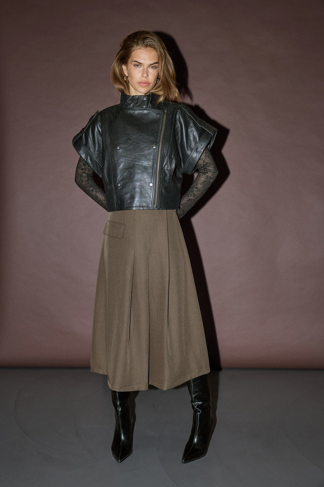 Co´Couture - Lunacc Long Skirt 500512 - 60006 - Dusty Army