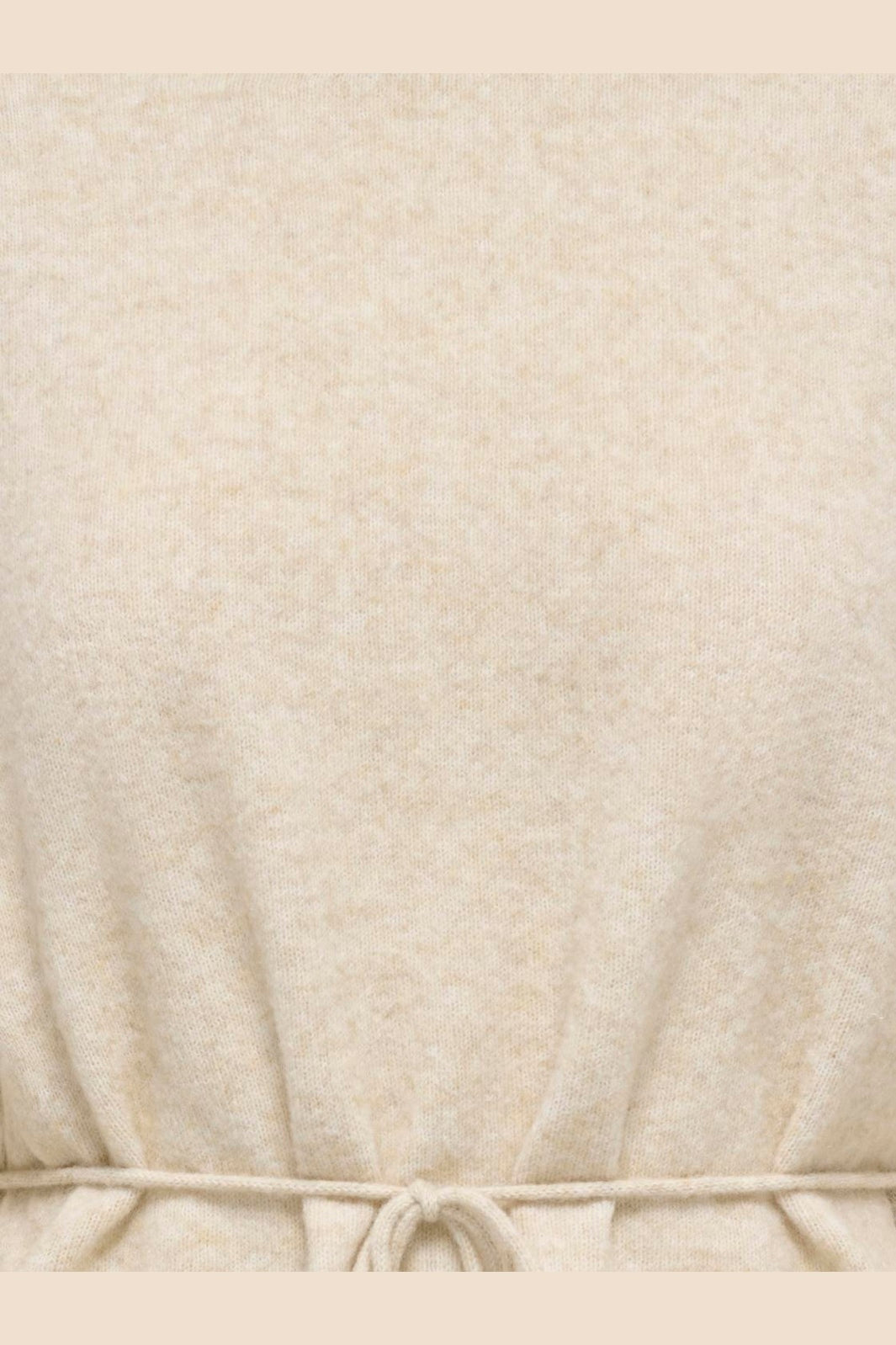 JDY - Jdyelsa Life L/S On Tie Waist Pullov Knt - 5104896 Oatmeal W. White Melange