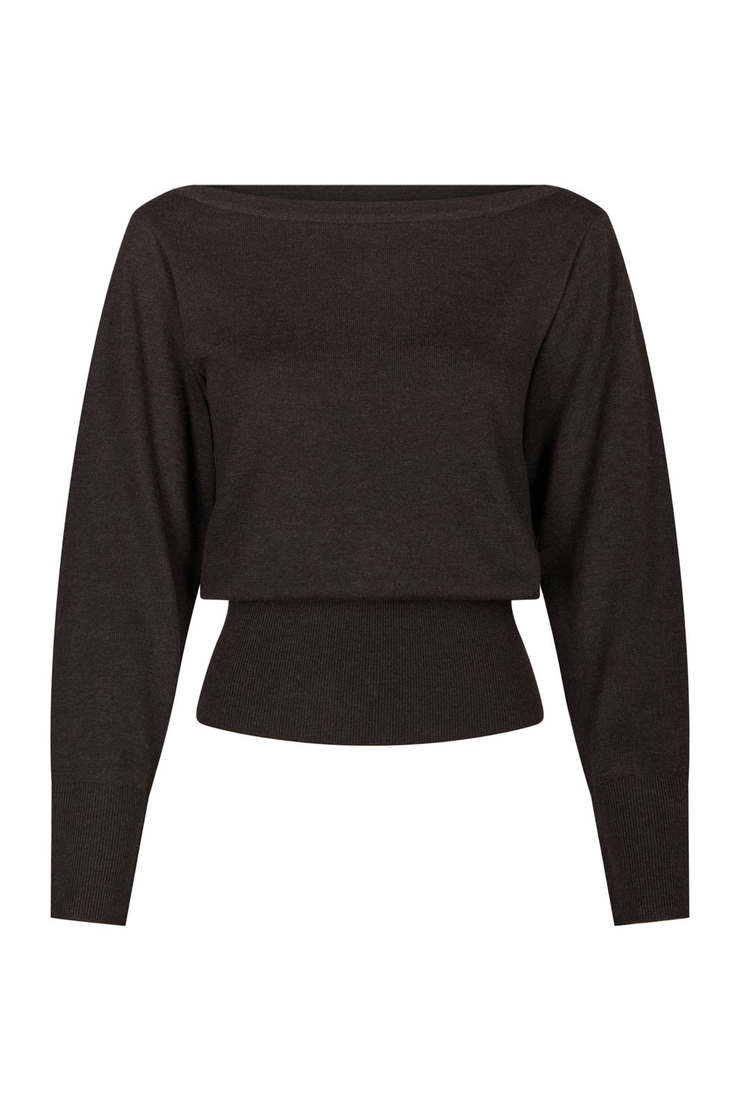 Neo Noir - Jessen Knit Blouse 169621 - 205 - Brown Melange