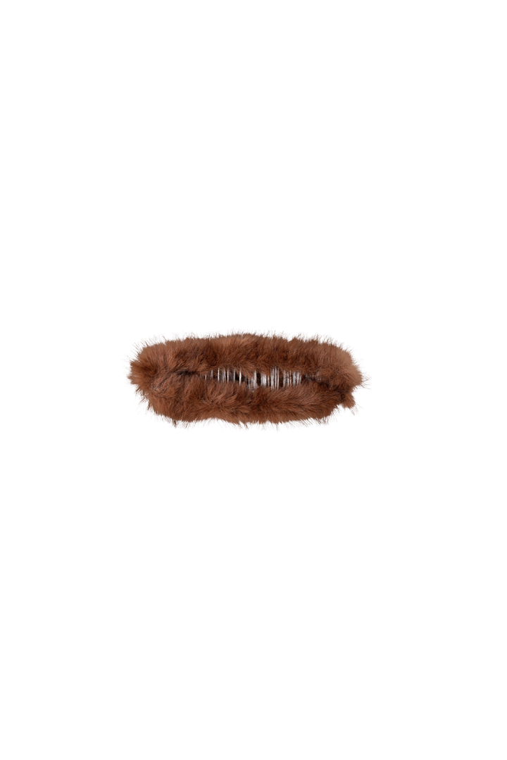 Black Colour - Bcfurry Hair Claw 6078 - Coffee