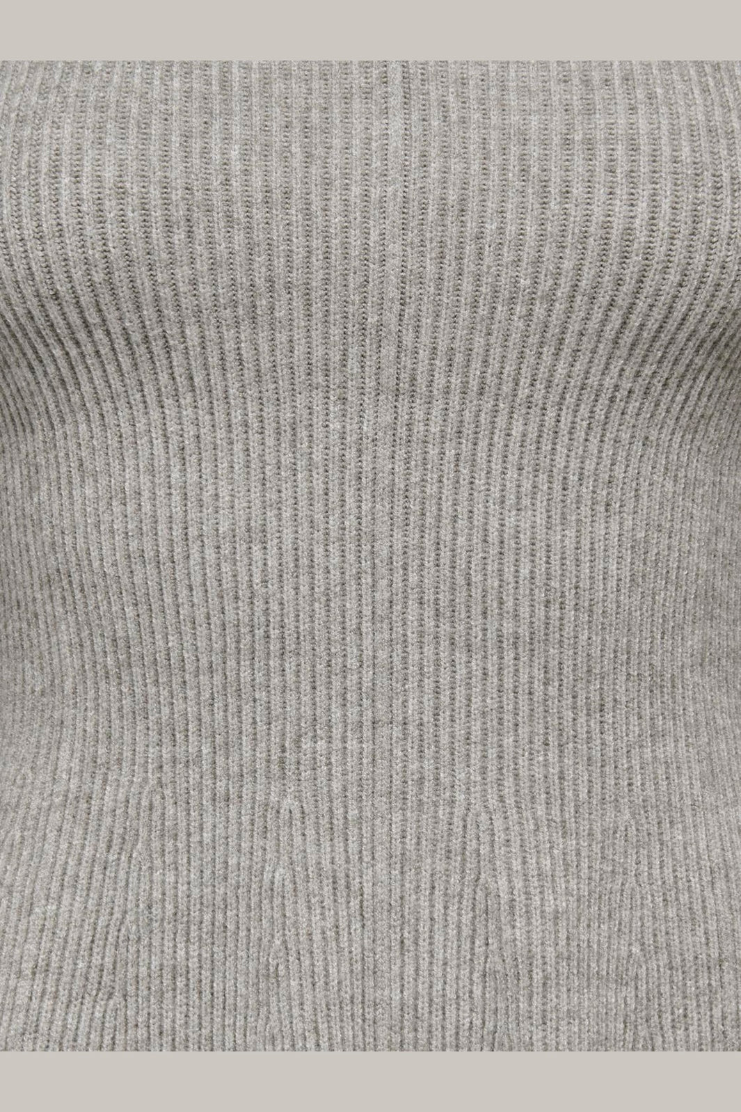 Only - Onlibi Ls V-Neck Rib Peplum Cc Knt - 5021070 Medium Grey Melange