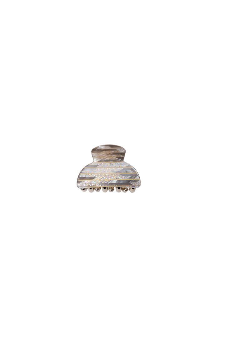 Black Colour - Bckaya Small Hair Claw 6072 - Creme