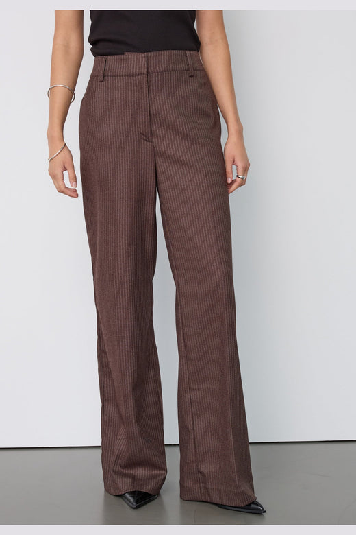 Co´Couture - Sinacc Pin Wide Pant 500493 - 20003 - Dark Brown