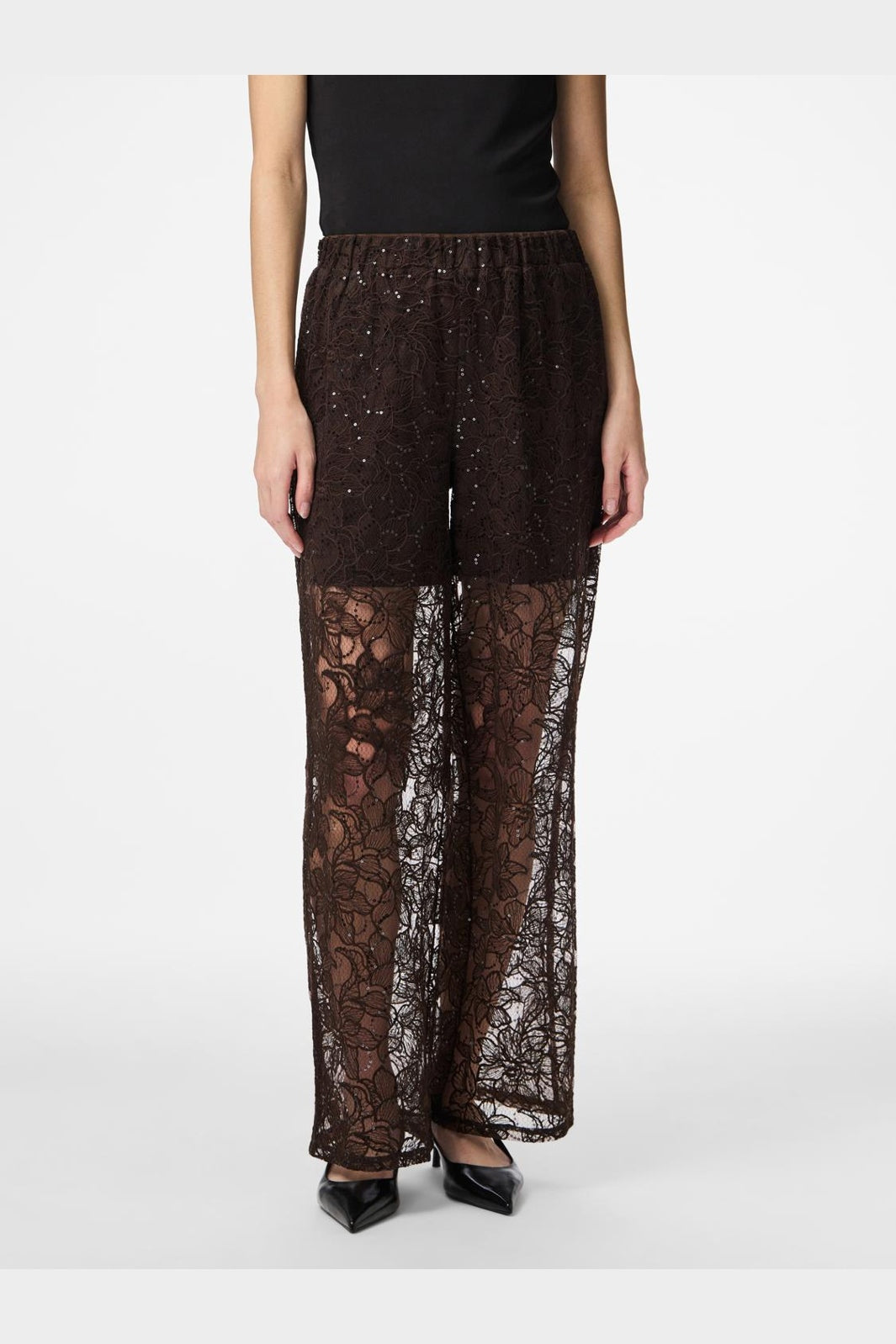 Pieces - Pclouise Straight Pants - 5050000 Delicioso Tone In Tone Sequence